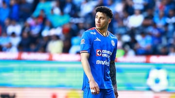 Jorge Sanchez of Cruz Azul during the 8th round match between Pachuca and Cruz Azul as part of the Liga BBVA MX, Torneo Apertura 2025 at Hidalgo Stadium, on September 13, 2025 in Pachuca, Hidalgo, Mexico.