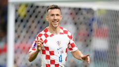AL WAKRAH, QATAR - DECEMBER 05: Ivan Perisic of Croatia celebrates after scoring the team's first goal during the FIFA World Cup Qatar 2022 Round of 16 match between Japan and Croatia at Al Janoub Stadium on December 05, 2022 in Al Wakrah, Qatar. (Photo by Mike Hewitt - FIFA/FIFA via Getty Images)