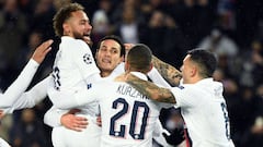 El PSG celebra un gol ante el Galatasaray.