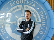 Andrei Radu, portero del Celta, posa para AS en las instalaciones de Afouteza.