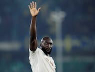 Lukaku durante un partido con el Nápoles.