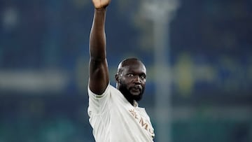 Lukaku durante un partido con el Nápoles.