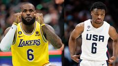Bronny James made his Lakers debut in the California Classic, while LeBron is getting ready to represent the United States at the 2024 Olympics.