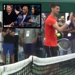 Djokovic peloteó con la hija de Mike Tyson antes de despedirse