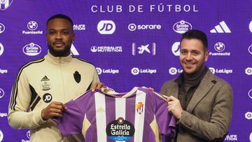 VALLADOLID. 25/01/23. PHOTOGENIC. PRESENTACIÓN DE CYLE LARIN COMO NUEVO JUGADOR DEL REAL VALLADOLID.