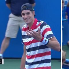 La imagen más surrealista de la ATP: Isner no aguantó la risa