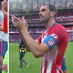 El emotivo homenaje del Atleti a Godín, íntegro: una cascada de sentimiento colchonero