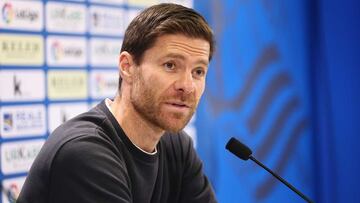 Xabi Alonso, entrenador de la Real Sociedad B, comparece en la rueda de prensa previa al partido de LaLiga SmartBank ante el Burgos CF.