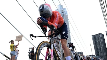 Demi Vollering, en la crono de Róterdam.