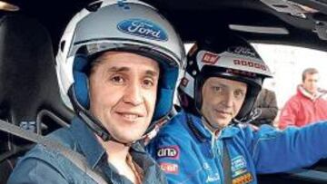 <b>CAMPEONES. </b>Carlos Sastre y el finlandés Mikko Hirvonen.