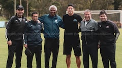 James Rodr&iacute;guez, volante del Everton y la Selecci&oacute;n Colombia, visit&oacute; la pr&aacute;ctica del Independiente Medell&iacute;n y comparti&oacute; un rato con jugadores y t&eacute;cnico.