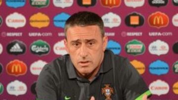 Paulo Bento, durante su comparecencia ante la Prensa.