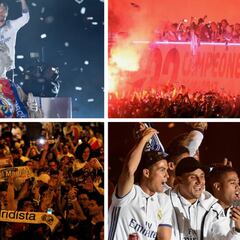 Espectacular celebración de la Liga en Cibeles: equipo y afición