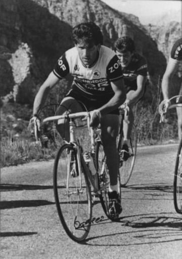 Álvaro Pino en el equipo Zor en el que estuvo desde 1982 a 1986. 
 