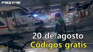 free fire codigos gratis 20 agosto