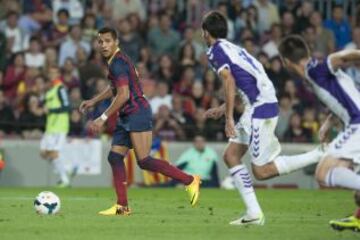 Barcelona-Valladolid. 4-1. Neymar marca el cuarto tanto a pase de Alexis.