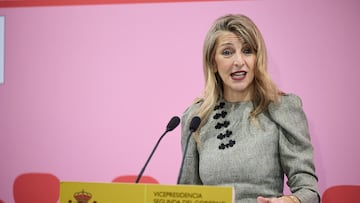 La vicepresidenta segunda del Gobierno y ministra de Trabajo y Economía Social, Yolanda Díaz, durante el acto de presentación del informe de expertos sobre democracia en el trabajo, a 2 de febrero de 2026, en Madrid (España). El acto, en el que interviene también la socióloga Isabelle Ferreras, tiene por objetivo explicar abiertamente las conclusiones del estudio.
02 FEBRERO 2026
Jesús Hellín / Europa Press
02/02/2026