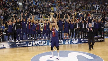 18/02/18 BALONCESTO PARTIDO FINAL COPA DEL REY 2018
 REAL MADRID - BARCELONA
 ALEGRIA CELEBRACION CAMPEONES   
 PUBLICADA 19/02/18 NA MA36 4COL