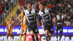   Braian Samudio celebrate this goal 2-1 of Necaxa during the 11th round match between Necaxa and Atletico San Luis as part of the Torneo Clausura 2024 Liga BBVA MX at Victoria Stadium on March 08 , 2024 in San Luis Potosi, Mexico.