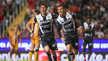   Braian Samudio celebrate this goal 2-1 of Necaxa during the 11th round match between Necaxa and Atletico San Luis as part of the Torneo Clausura 2024 Liga BBVA MX at Victoria Stadium on March 08 , 2024 in San Luis Potosi, Mexico.