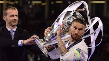 Sergio Ramos instantes antes de levantar la 12&ordf; Champions en la historia del Real Madrid.