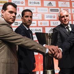 Los entrenadores: Laso, Itoudis, Obradovic y Sfairopoulos