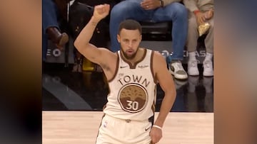 Tras una recuperación de balón, convirtió desde larga distancia y celebró con un gesto que provocó risas en el público.