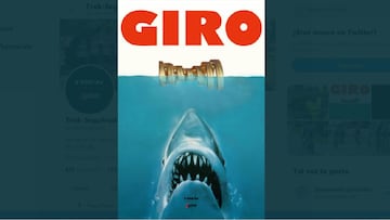 Cartel promocional del Trek-Segafredo para confirmar a Vincenzo Nibali como líder del equipo para el Giro de Italia.