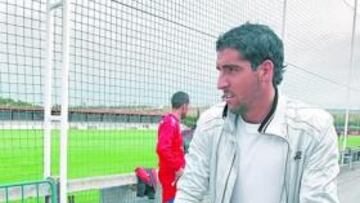 <b>DEBUTANTE. </b>Rúper, al final de un entrenamiento en Tajonar.