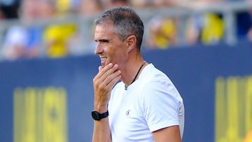 Gaizka Garitano en la tarde de hoy domingo en el Nuevo Mirandilla.