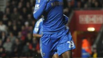 Demba Ba, con el Chelsea.