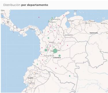 Mapa de casos y muertes por coronavirus por departamentos en Colombia: hoy, 10 de mayo