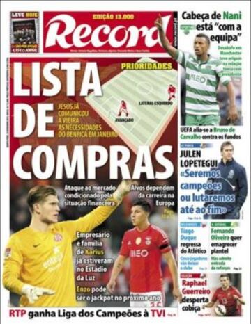 Portadas de la prensa deportiva