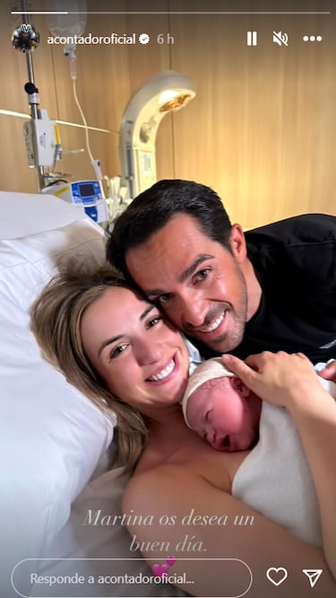 Alberto Contador, padre de una niña