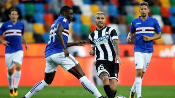 Duván Zapata fue titular en la derrota de su equipo.