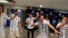 VIDEO: la intimidad del festejo de los jugadores argentinos en el vestuario