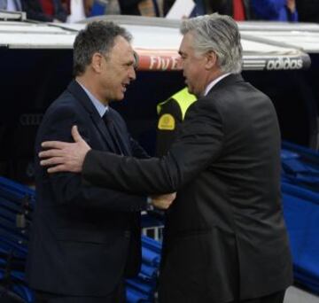 Joaquín Caparrós y Carlo Ancelotti.