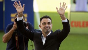 08/11/21 FC BARCELONA ACTO PRESENTACION DE XAVI HERNANDEZ COMO NUEVO ENTRENADOR 