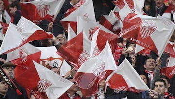 Aficionados del Sevilla.