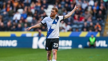 Birmingham City's Carlos Vicente during the Sky Bet Championship match at the MKM Stadium, Hull. Picture date: Saturday April 18, 2026. (Photo by Lee Keuneke/PA Images via Getty Images)