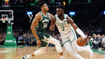 Jaylen Brown, durante un partido