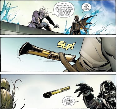 Darth Vader y su sable de luz rojo en Star Wars, ¿cómo lo consiguió?