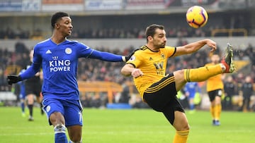 Jonny, en el Wolverhampton-Leicester. El Atl&eacute;tico se lo vende al club donde est&aacute; jugando como cedido