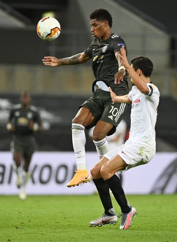 Rashford y Jes¨²s Navas.