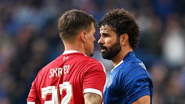 Diego Costa reapareció en un Chelsea- Liverpool de leyendas y se hizo notar: esto pasó