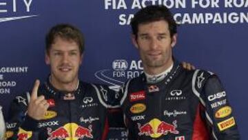 Webber y Vettel, ayer en la India.