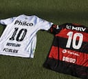Santos y Flamengo homenajearon a Pelé