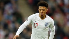 Jadon Sancho, en el partido de la Liga de Naciones que enfrent&oacute; a Inglaterra con Croacia en Wembley.