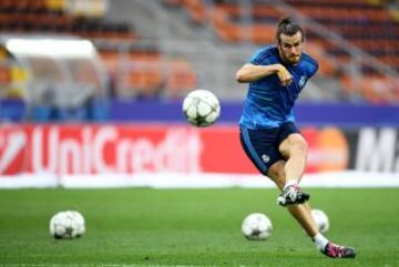 Último entrenamiento del Real Madrid antes de la final. Bale.