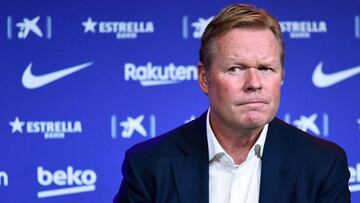 Ronald Koeman durante un acto con el FC Barcelona